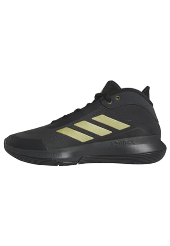 adidas Bounce Legends, Shoes-Low Unisex Adulto, Carbon/Gold Met./Core Black, 42 2/3 EU