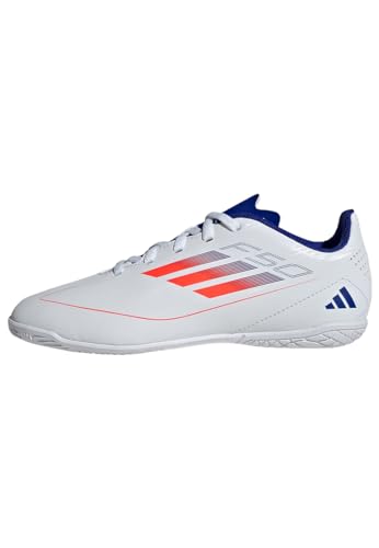 adidas F50 Club Football Boots Indoor, Zapatos de fútbol Sala, FTWR White/Solar Red/Lucid Blue, 37 EU
