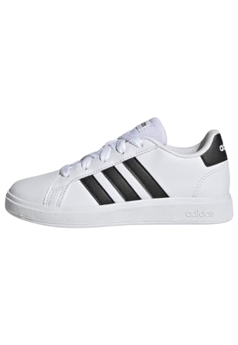 adidas Grand Court Lifestyle Tennis Lace-up Shoes, Zapatillas Unisex niños, Cloud White/Core Black/Core Black, 40 EU