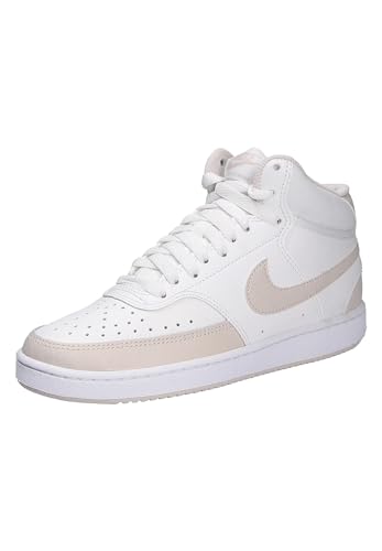 Nike NikeCourt Vision Mid, Sneaker Mujer, Summit White/Lt Orewood Brn-White, 36 EU