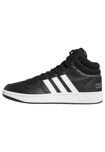 adidas Hoops 3.0 Mid Classic Vintage Shoes, Zapatillas para Hombre, Core Black/Cloud White/Grey Six, 43 1/3 EU