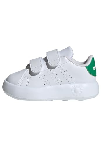 adidas Advantage Shoes Kids, Zapatillas Unisex bebé, FTWR White/FTWR White/Green, 26 EU