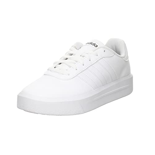 Adidas Court Platform Shoes Plain, Zapatillas Mujer, FTWR White/FTWR White/Core Black, 40 2/3 EU