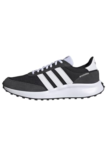 adidas Run 70S Lifestyle Running Shoes, Zapatillas Hombre, Core Black/Cloud White/Carbon, 44 2/3 EU