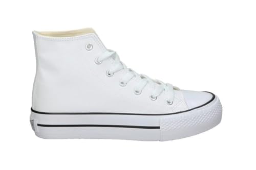 Zapatillas Casual de Lona John Smith Libel High 24V para Mujer en Blanco - Mujer Color: Blanco Talla: 40