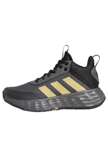 adidas Ownthegame 2.0 Shoes, Zapatillas, Grey Five/Matte Gold/Core Black, 34 EU
