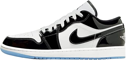 Nike Air Jordan 1 Bajo, Zapatillas Deportivas Hombre, Blanco/Negro, 44.5 EU