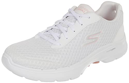 Skechers Go Walk 6 Iconic Vision, Zapatillas Mujer, Blanco, 40 EU