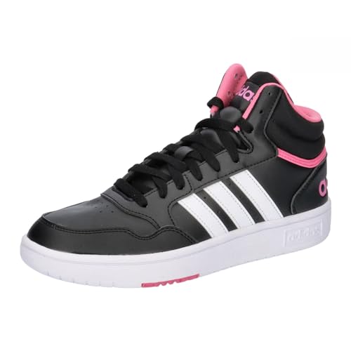 adidas Hoops 3 0 Mid, Shoes Mujer, Core Black/FTWR White/Pink Fusion, 38 EU