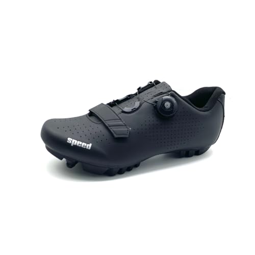 Hixingo Zapatilla de Ciclismo Hombre, Zapatos Bicicleta de Montaña Exterior MTB Compatibles con SPD Lock System, Zapatillas de Ciclismo Unisex Adulto Respirables