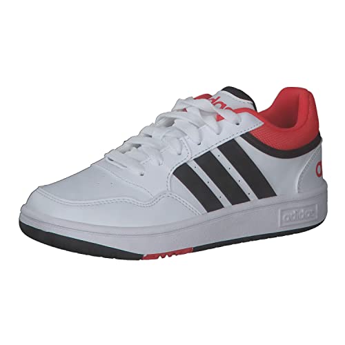 adidas Hoops Shoes, Zapatillas para Unisex niños, Cloud White/Core Black/Bright Red, 37 1/3 EU