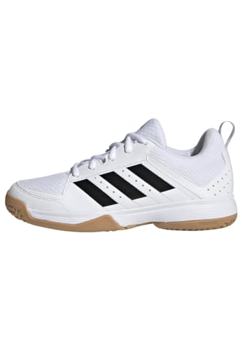Adidas Ligra 7 Indoor Shoes, Zapatos De Balonmano, Blanco (FTWR White/Core Black/FTWR White), 35 EU