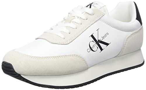 Calvin Klein Jeans Sneaker con LogoTipo para Hombre, Multicolor (Bright White), 44