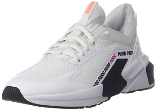 PUMA Provoke Xt Ftr Wn's, Zapatillas de gimnasio, Mujer, Blanco (Puma White/Puma Black/Deep Orchid/Neon Citrus), 39 EU