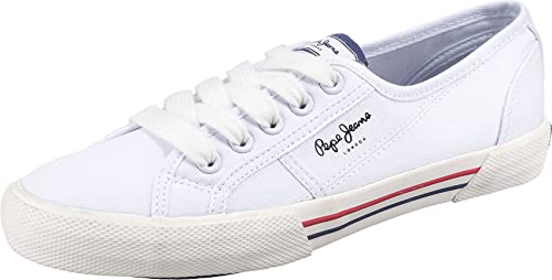 Pepe Jeans Brady Basic W, Zapatilla Mujer, Blanco, 38 EU