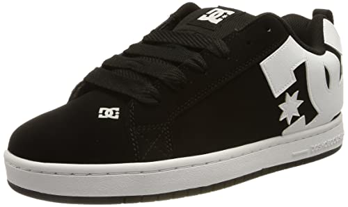 DC Shoes Court Graffik Zapatillas para Hombre, Negro Y Blanco 001, 44 EU