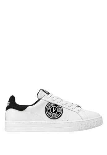 Versace - Zapatos para hombre, color blanco/negro, 76YA3SK1 ZPA59, blanco / negro, 44 EU