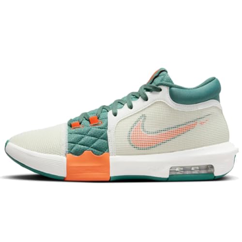 Nike Tenis de baloncesto para hombre, Sail/Safety Orange-bicoastal, 44 EU