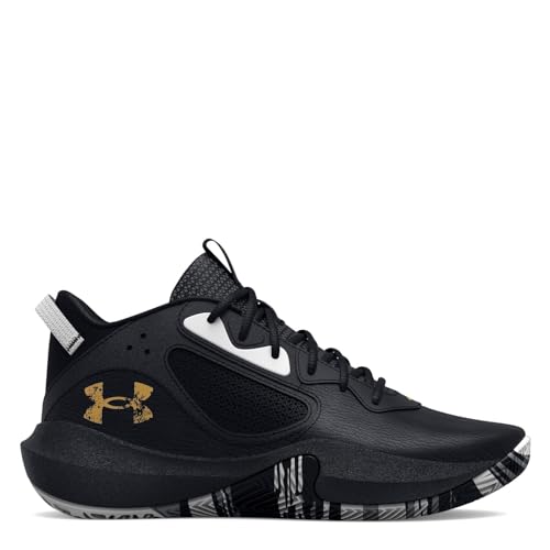 Under Armour Grade School UA Lockdown 6 Basketball Shoes, Corte Performancence Unisex Adulto, Negro, 35.5 EU