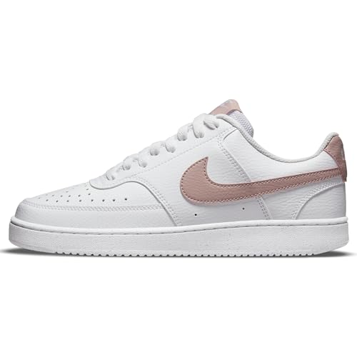 Nike Court Vision Low Next Nature, Zapatos de Baloncesto Mujer, Blanco (White/Pink Oxford), 37.5 EU