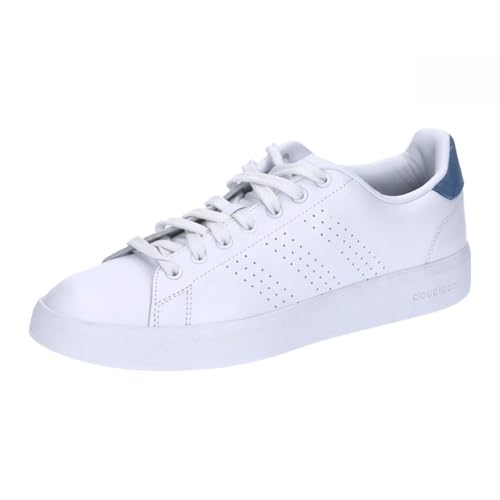 adidas Advantage Premium Leather Shoes, Zapatillas Hombre, Ftwr White Ftwr White Crew Blue, 42 EU