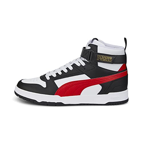 PUMA Unisex Rbd Game Zapatillas, Puma White High Risk Red Puma Black Puma Team Gold, 45 EU