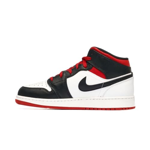 NIKE Air Jordan 1 MID GS 'Gym Red Black Toe' Style Code: DQ8423-106, Zwart, 38.5 EU