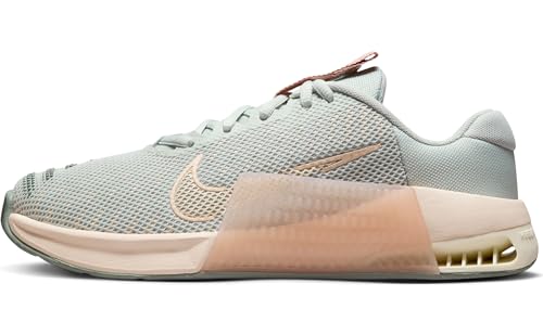 Nike W Metcon 9, Sneaker Mujer, Light Silver/Pale Ivory-Guava Ice, 40.5 EU
