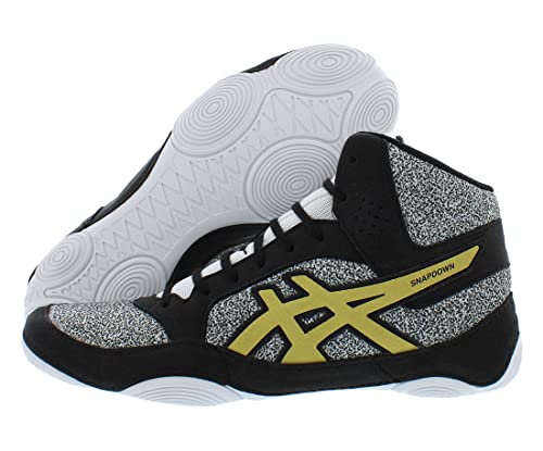 ASICS Men's Snapdown 2 Wrestling Shoes, White/Rich Gold, 9.5 M US