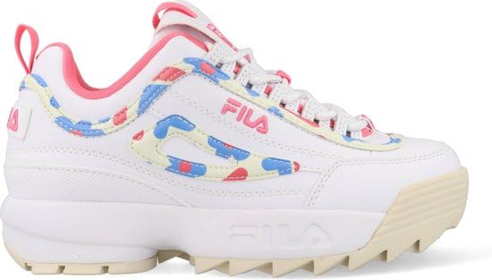 FILA Disruptor F Kids, Zapatillas Unisex niños, White Pink Lemonade, 31 EU