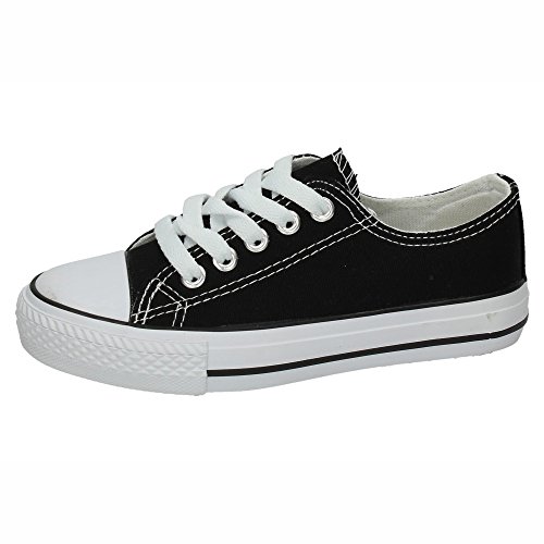 DEMAX 5-A12K Bambas Lonas Negras NIÑO Zapatillas Negro 32