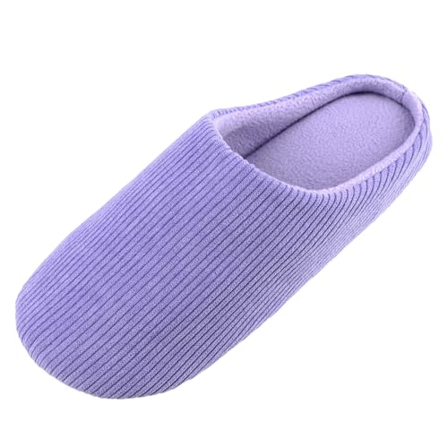 Knixmax Zapatillas de Estar por Casa Hombre y Mujer Algodón Pantuflas Cómodo y Suave para Hotel Viaje Morado EU40-41