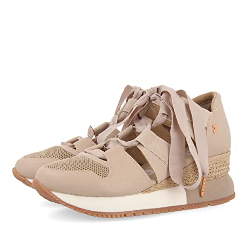 Sneakers Beige Tipo Espadrille para Mujer LIZARDA