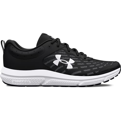 Under Armour UA Charged Assert 10, Zapatillas para correr Hombre, Black/Black/White, 44 EU