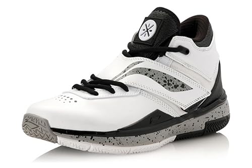 LI-NING Zapato de baloncesto Wade 808' gris/blanco/negro zapatos deportivos, negro gris blanco, 46 1/3 EU