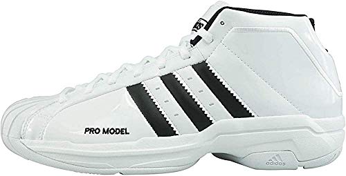 Adidas Pro Model 2G, Zapatillas Baloncesto Hombre, Blanco (FTWR White/Core Black/FTWR White), 45 1/3 EU