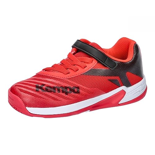 Kempa Wing 2.0 Junior, Zapatillas de Balonmano, Calzado Deportivo, Negro/Rojo, 35 EU