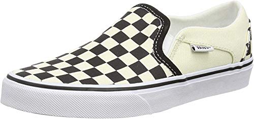 Vans Asher, Sneaker Mujer, Checkerboard Black White, 38.5 EU