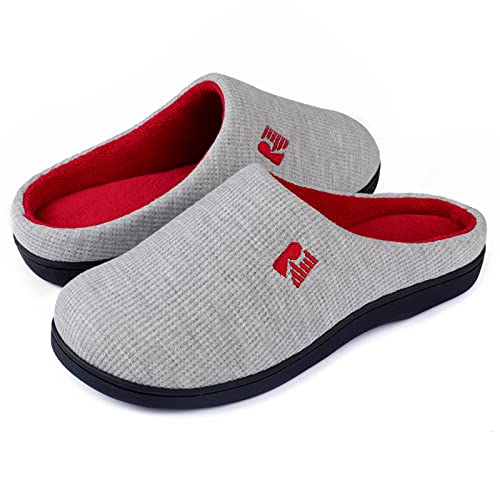 RockDove Zapatilla de dos Tonos y Espuma Viscoelástica para Mujer, 36/37 EU, Gris Y Rojo