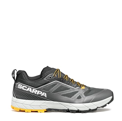 SCARPA Zapatos de senderismo y aproximación rápidos para hombre, Antracita/ámbar, 12-12.5