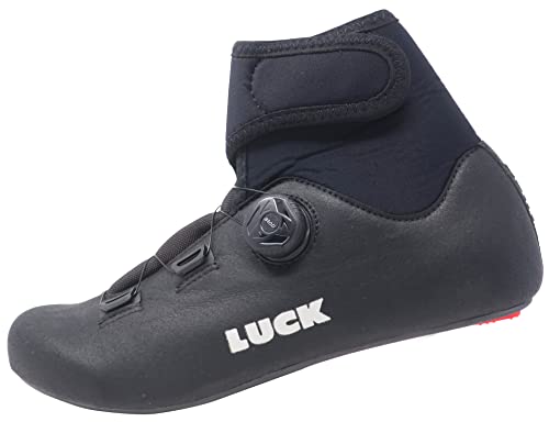 LUCK Fly Zapatillas de Ciclismo de Invierno para Carretera,con Suela de Carbono y Cierre rotativo. (Numeric_42)