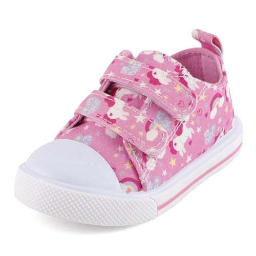 Cheerful Mario 1-5 Año Bebe Niña Zapatos de Lona Zapatillas Casual Deporttivas Patrones Lindos Suaves y Transpirables Unicornio Rosa 22 EU