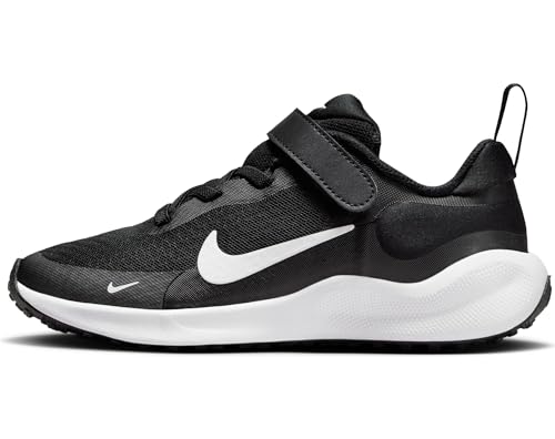 NIKE Revolution 7 (PSV), Zapatillas para Caminar, Negro/Blanco-Blanco, 31.5 EU