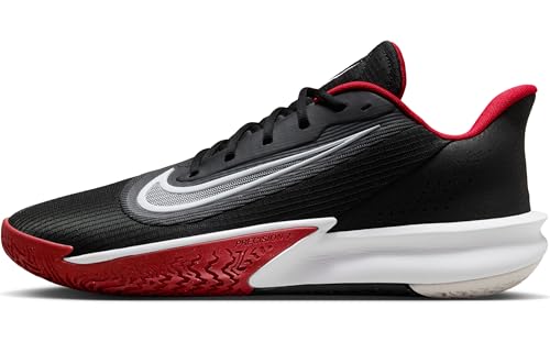 NIKE Precision VII, Zapatillas de básquetbol Hombre, Black White University Red, 44.5 EU