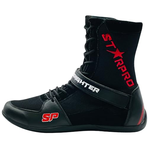 Starpro Botas de Boxeo - Zapatillas de Lucha de Suela de Goma y Malla Transpirable para Entrenamiento de Lucha Boxeo Ejercicio Fitness Artes Marciales Muay Thai - Hombres y Mujeres