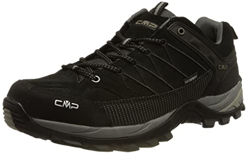 CMP Rigel Low Trekking Shoes Wp, Zapatos Hombre, Nero/Gris (Black/Grey), 44 EU