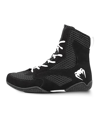 Venum Contender-Zapatillas de Boxeo, Zapatos Unisex Adulto, Negro/Blanco, 38 EU