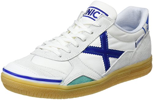 Munich Gresca Kid's, Zapatillas de deporte Unisex niños, Bianco Blanco Azul 01, 35 EU