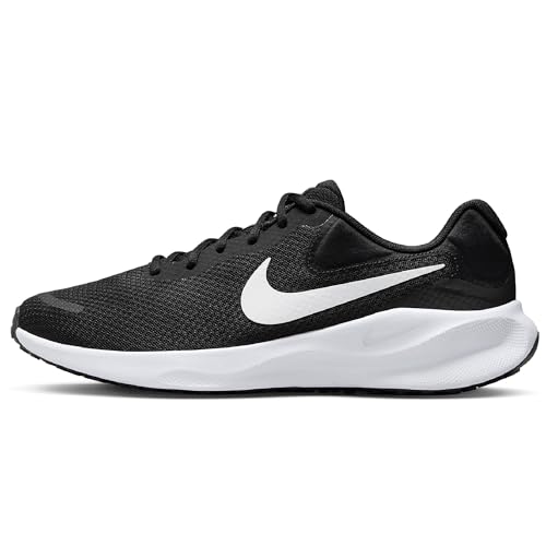 Nike Revolution 7, Sneaker Hombre, Negro Y Blanco, 46 EU