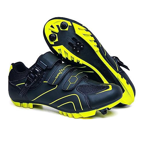 Hixingo Zapatilla de Ciclismo Hombre y Mujer, Zapatos Bicicleta de Carretera Exterior MTB Compatibles con SPD/SPD-SL Lock System, Zapatillas de Ciclismo Unisex Adulto Respirables